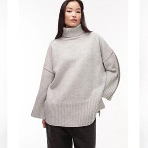 Topshop Light Gray Women's Knit Sweater